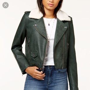 Levi’s fashion Moto jacket leather army green
